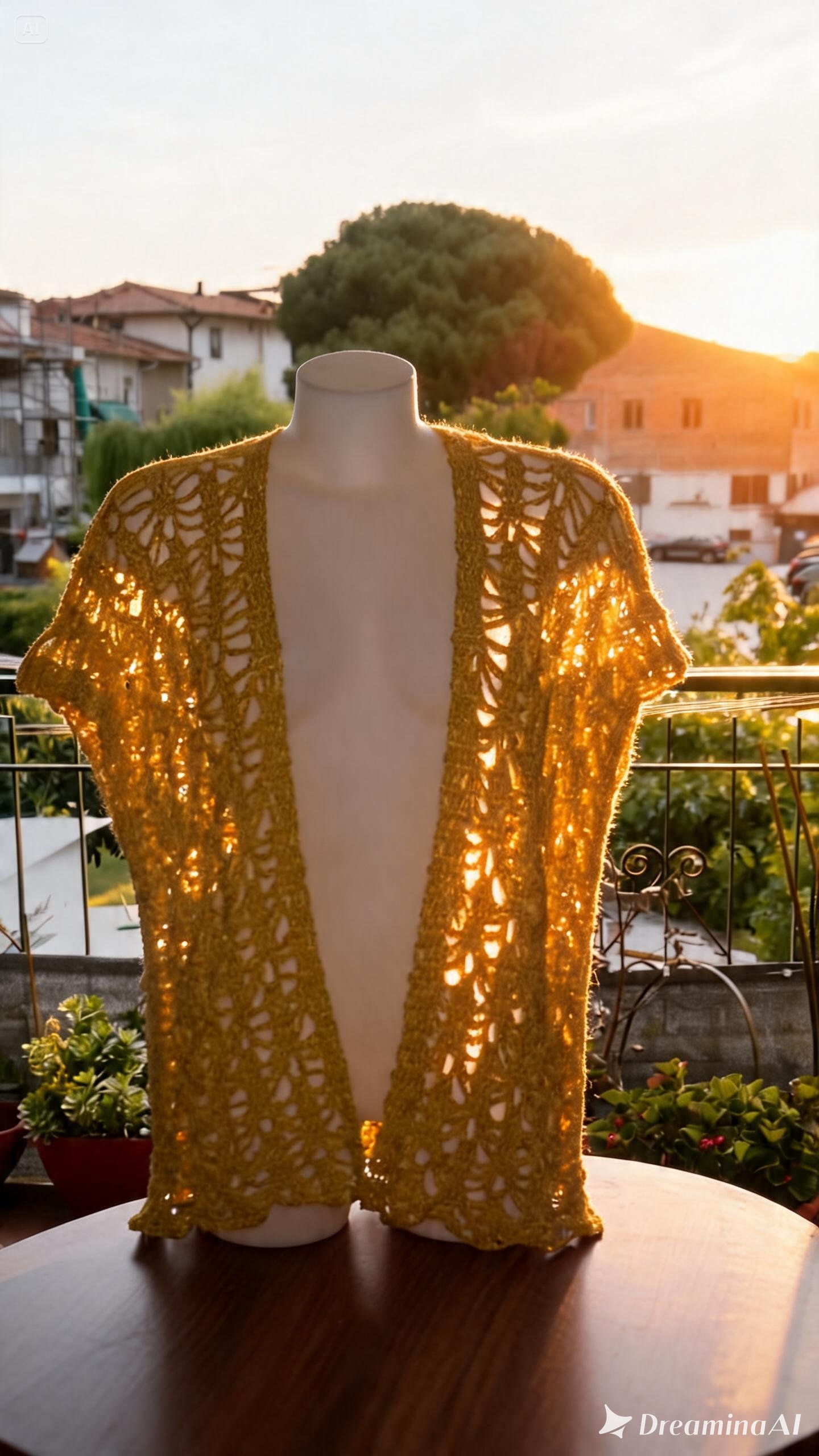 Openwork cardigan · open stitch