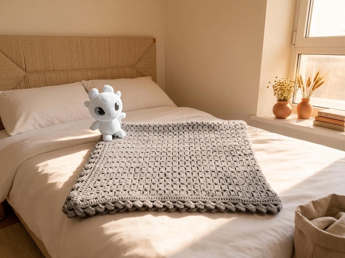 Bobble stitch blanket